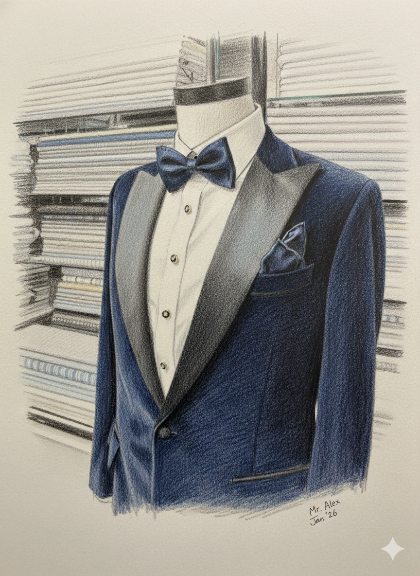 Tuxedo jacket detail