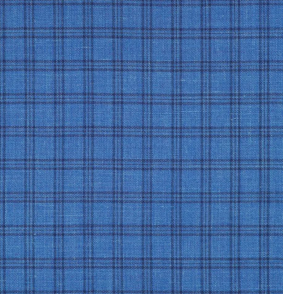 Azure blue plaid — Loro Piana Summertime