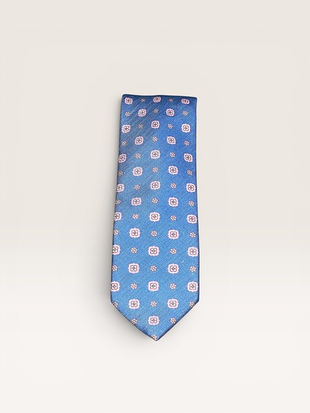 Silk blue foulard necktie — Mr. Alex Beverly Hills
