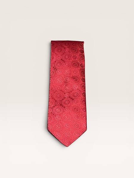 Silk red jacquard necktie — Mr. Alex Beverly Hills